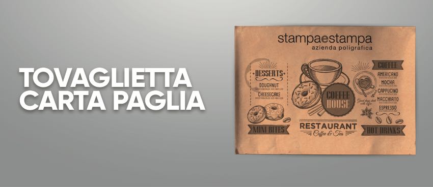 Tovagliette carta paglia 30x40 → Stampa tovagliette online